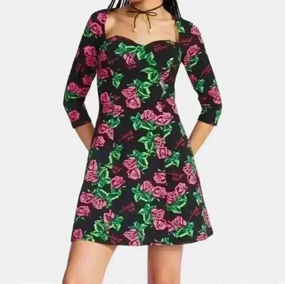 Betsey Johnson Dresses & Skirts - NWT Betsy Johnson Rose Print Fit And Flare Dress